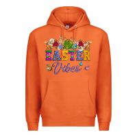 Carrot easter vibes and butterfly with bunny and flowers Premium Hoodie - Artiststas