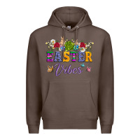 Coffee easter vibes and butterfly with bunny and flowers Premium Hoodie - Artiststas