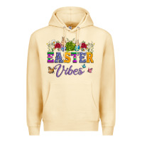 Pina Colada easter vibes and butterfly with bunny and flowers Premium Hoodie - Artiststas