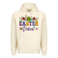 Sandshell easter vibes and butterfly with bunny and flowers Premium Hoodie - Artiststas