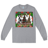 Heather Grey merry Christmas Long Sleeve Tee - CowhideDigitalArt