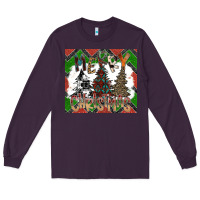 Plum merry Christmas Long Sleeve Tee - CowhideDigitalArt