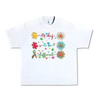 White It's Okay To Be Different Urban Heavy Tee - CowhideDigitalArt