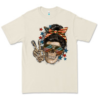 Bone American Mother skull Premium Tee - FaDigitalArtStudio