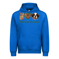 Cobalt Peace Love St. Bernard Urban Hoodie - Jasminsmagicworld