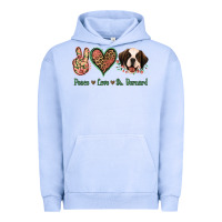 Pigment Grape Ice Peace Love St. Bernard Urban Hoodie - Jasminsmagicworld
