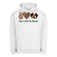 Pigment Lunar Rock Peace Love St. Bernard Urban Hoodie - Jasminsmagicworld