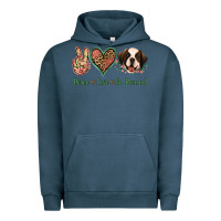 Pigment Midnight Navy Peace Love St. Bernard Urban Hoodie - Jasminsmagicworld