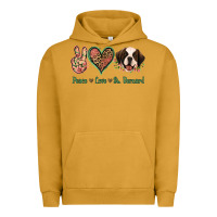 Pigment Peanut Butter Peace Love St. Bernard Urban Hoodie - Jasminsmagicworld