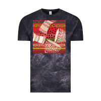 Cloud Black african drum colorful seamless pattern Vintage Tee - BundleAndBundleShop