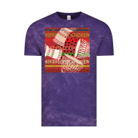 Cloud Purple african drum colorful seamless pattern Vintage Tee - BundleAndBundleShop