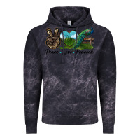 Cloud Black Peace Love Peacock Vintage Hoodie - LillyAllenDesigns