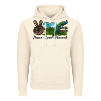 Vintage Artic Peace Love Peacock Vintage Hoodie - LillyAllenDesigns