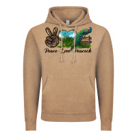 Vintage Coffee Peace Love Peacock Vintage Hoodie - LillyAllenDesigns