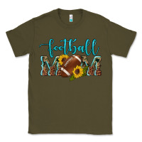 Army Green western leopard camouflage sunflowers  glitter mom football Classic Tee - Artiststas