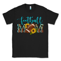 Black western leopard camouflage sunflowers  glitter mom football Classic Tee - Artiststas