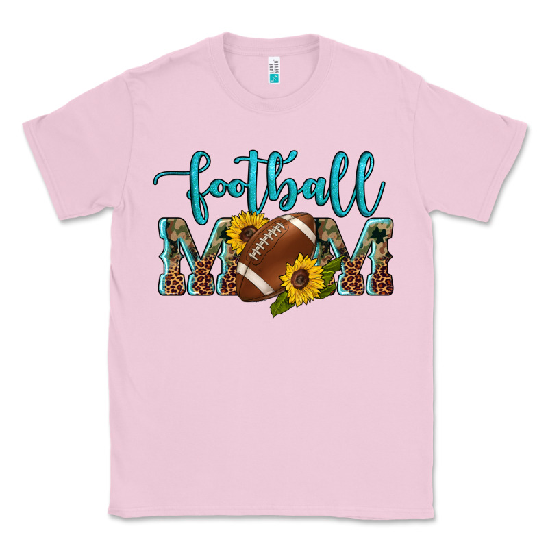 Western Leopard Camouflage Sunflowers  Glitter Mom Football Classic Tee by Artiststas | Teevron