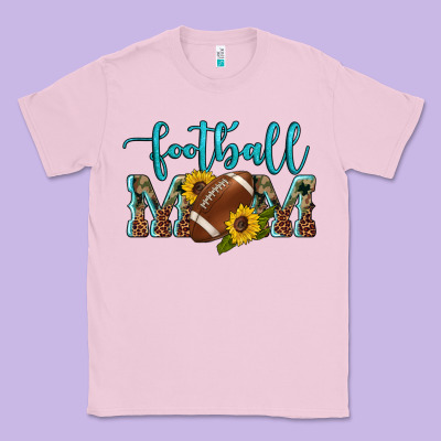 Western Leopard Camouflage Sunflowers  Glitter Mom Football Classic Tee Designed By Artiststas