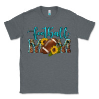 Charcoal Heather western leopard camouflage sunflowers  glitter mom football Classic Tee - Artiststas