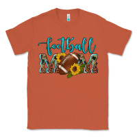 Copper western leopard camouflage sunflowers  glitter mom football Classic Tee - Artiststas