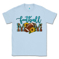 Dusty Blue western leopard camouflage sunflowers  glitter mom football Classic Tee - Artiststas