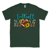 Sports Green western leopard camouflage sunflowers  glitter mom football Classic Tee - Artiststas