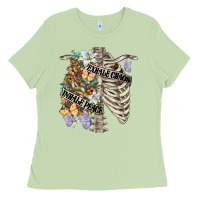 Matcha inhale peace exhale chaos chest Ladies Tee - FaDigitalArtStudio