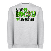 Heather Grey st. patrick's day one lucky teacher Heavyweight Sweatshirt - RanaPortraitStore