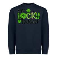 Navy st. patrick's day one lucky teacher Heavyweight Sweatshirt - RanaPortraitStore