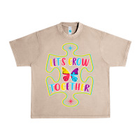 French Oak Let s Grow Together Urban Heavy Tee - CowhideDigitalArt