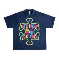 Navy Let s Grow Together Urban Heavy Tee - CowhideDigitalArt