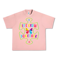 Salmon Let s Grow Together Urban Heavy Tee - CowhideDigitalArt