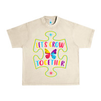 Sandshell Let s Grow Together Urban Heavy Tee - CowhideDigitalArt