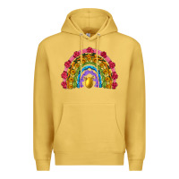 Antique Gold easter and spring with flowers carrots butterfly and sunflower rainbow Premium Hoodie - Artiststas