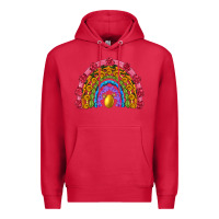 Cardinal easter and spring with flowers carrots butterfly and sunflower rainbow Premium Hoodie - Artiststas