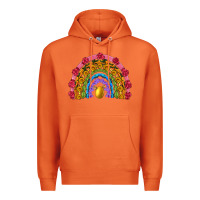 Carrot easter and spring with flowers carrots butterfly and sunflower rainbow Premium Hoodie - Artiststas