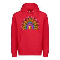 Easter And Spring With Flowers Carrots Butterfly And Sunflower Rainbow Premium Hoodie | Teevron