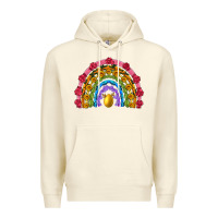 Sandshell easter and spring with flowers carrots butterfly and sunflower rainbow Premium Hoodie - Artiststas