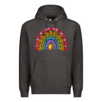 Smoke easter and spring with flowers carrots butterfly and sunflower rainbow Premium Hoodie - Artiststas