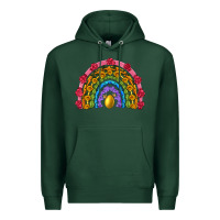 Sports Green easter and spring with flowers carrots butterfly and sunflower rainbow Premium Hoodie - Artiststas