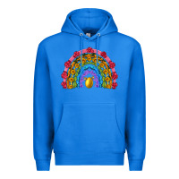 True Royal easter and spring with flowers carrots butterfly and sunflower rainbow Premium Hoodie - Artiststas