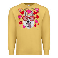 Antique Gold valentine's day  white shepherd Premium Sweatshirt - RanaPortraitStore