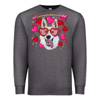 Charcoal Heather valentine's day  white shepherd Premium Sweatshirt - RanaPortraitStore