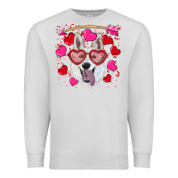 Dove Grey valentine's day  white shepherd Premium Sweatshirt - RanaPortraitStore