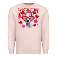 Pale Pink valentine's day  white shepherd Premium Sweatshirt - RanaPortraitStore