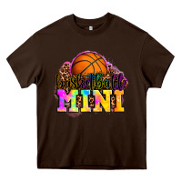 Chocolate Brown basketball mini Heavy Core Tee - OliviaCreatesArt