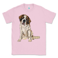 Bubblegum Pink saint bernard Classic Tee - RanaPortraitStore