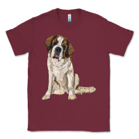 Burgundy saint bernard Classic Tee - RanaPortraitStore