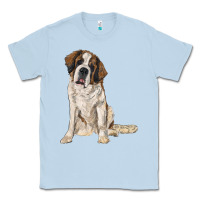 Dusty Blue saint bernard Classic Tee - RanaPortraitStore