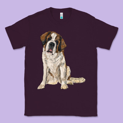 Saint Bernard Classic Tee Designed By Ranaportraitstore